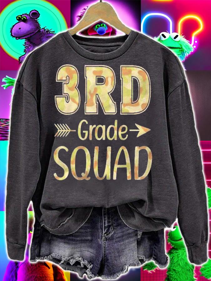 3Rd Grade Squad Teacher & Student Camo Back To School Shirt t-shirt sweatshirt