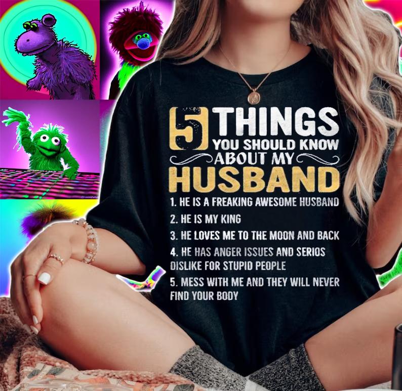5 Things You Should Know About My Husband Funny List Design Shirt t-shirt woman shirt