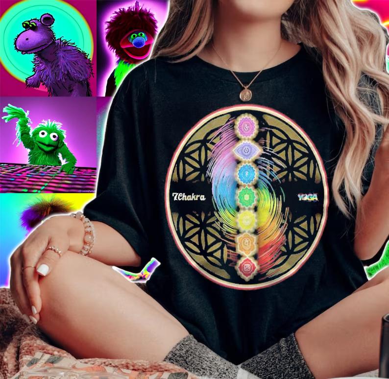 7 Chakra Yoga logo T-shirt t-shirt