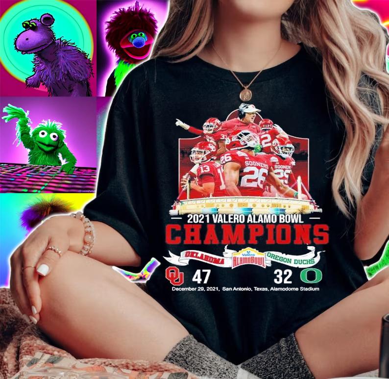 2021 Valero Alamo Bowl Champions Oklahoma 47 Vs Oregon Duck 32 Shirt t-shirt
