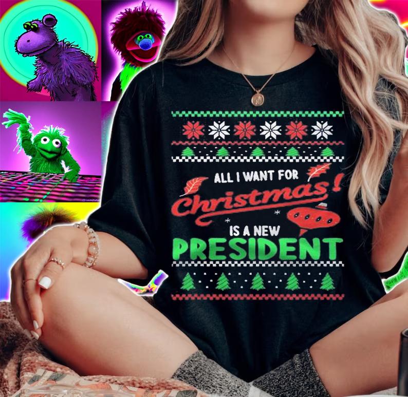 All I Want For Christmas Is A New President Xmas Shirt t-shirt woman shirt