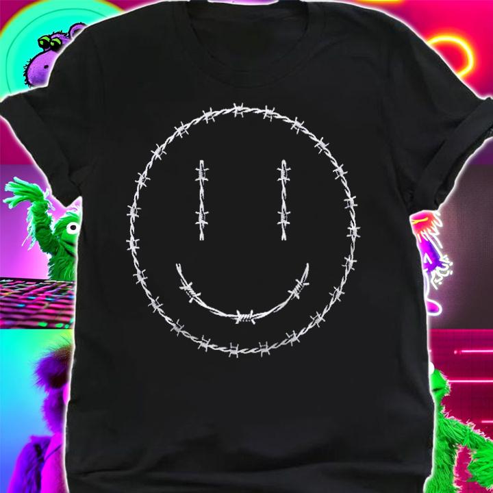 Alternative Clothes Aesthetic Goth Women Barbwire Smile Halloween Shirt t-shirt shirt