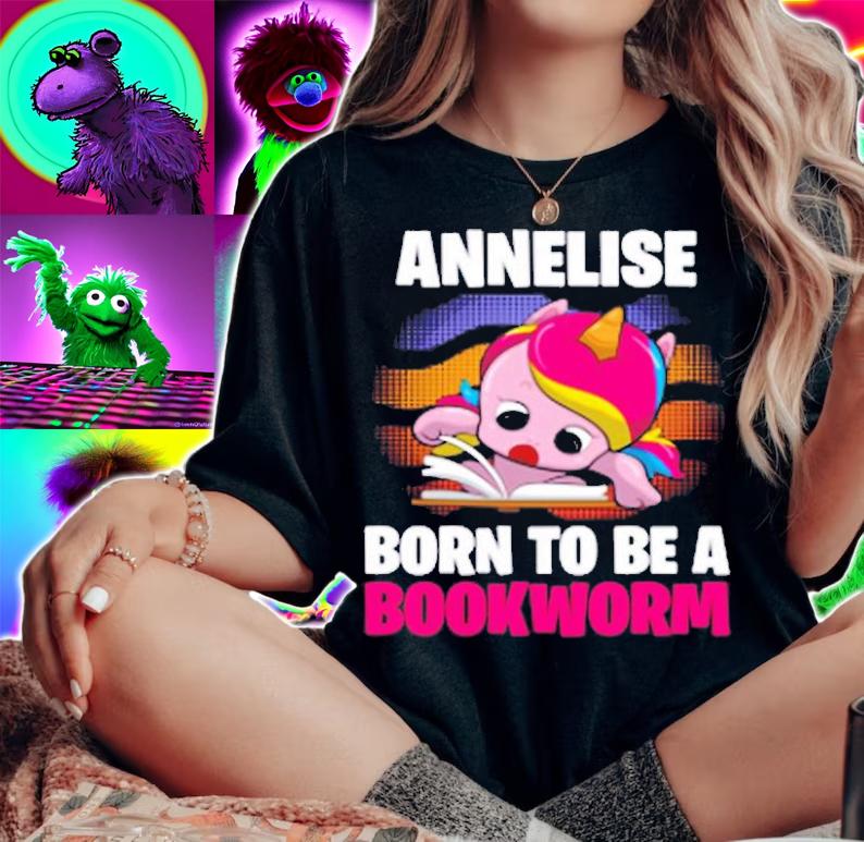 Annelise Born To Be A Bookworm Unicorn T-Shirt t-shirt woman shirt