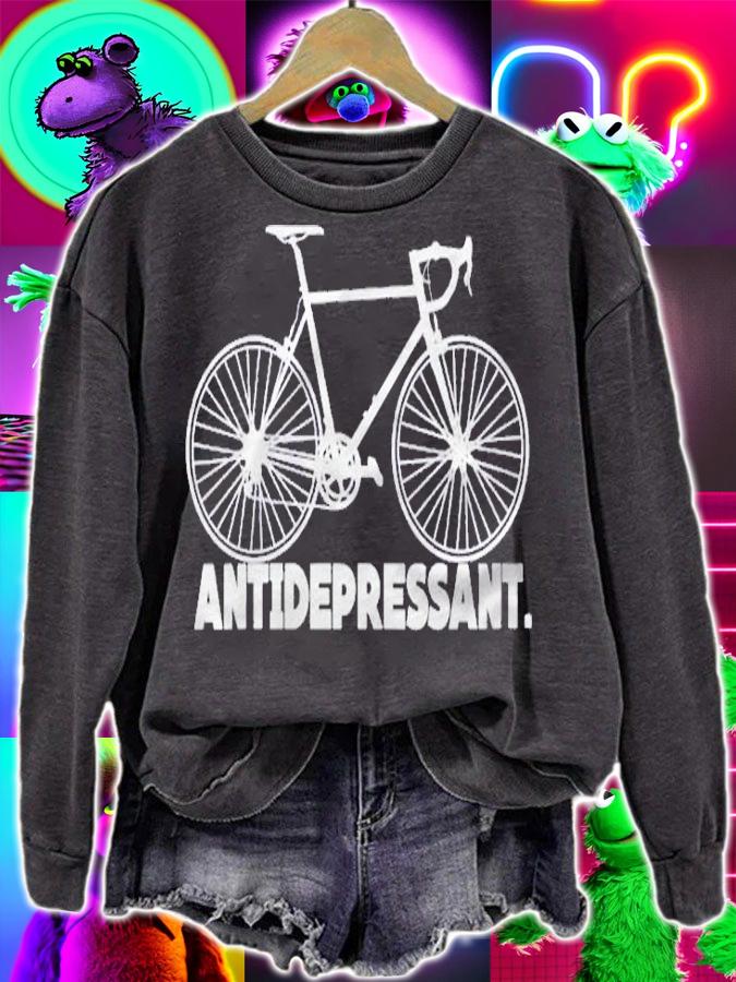 Antidepressant Bicycle Bike Fans Gift Cycling Biking Biker Shirt t-shirt