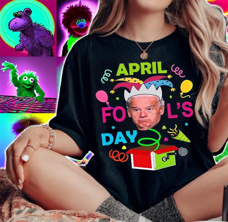 April Fool's Day 1st April Fools Day 2022 Joe Biden Confused T-Shirt t-shirt woman shirt