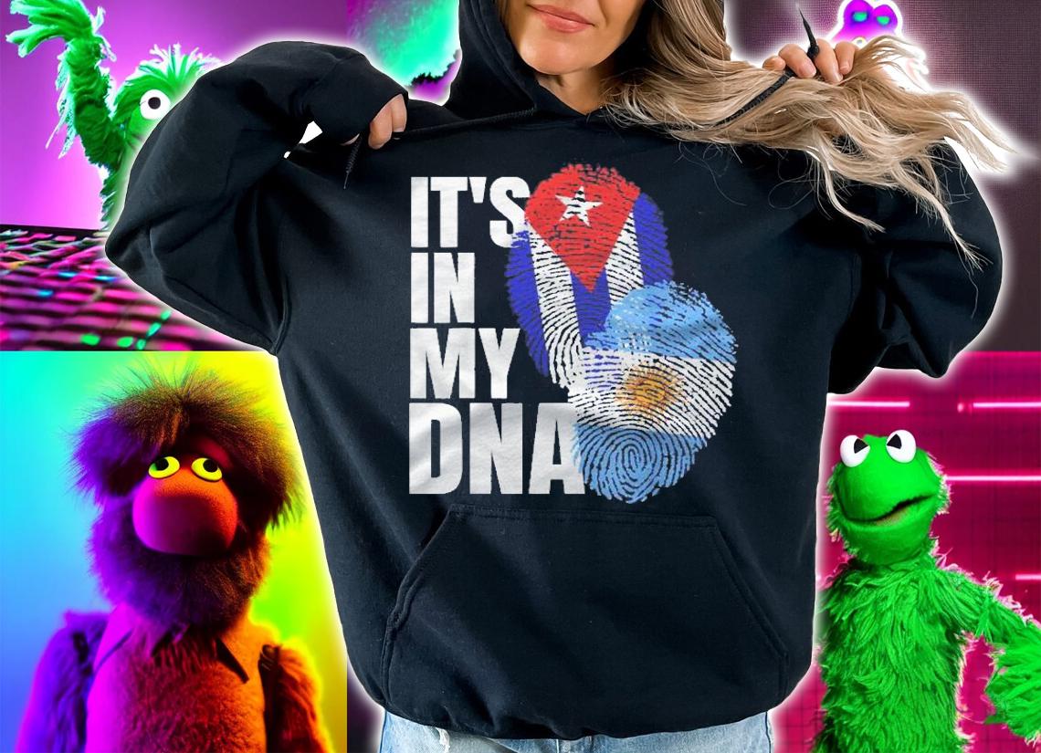 Argentinian And Cuban Mix Dna Flag Heritage shirt t-shirt