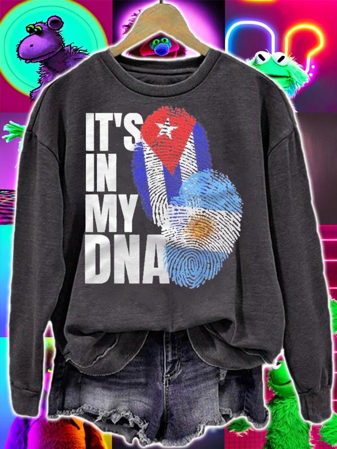 Argentinian And Cuban Mix Dna Flag Heritage shirt t-shirt