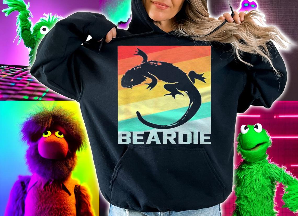 Beardie Bearded Dragon Vintage Retro Shirt t-shirt