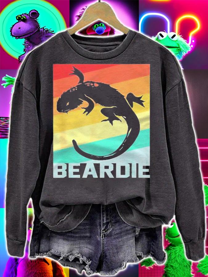 Beardie Bearded Dragon Vintage Retro Shirt t-shirt
