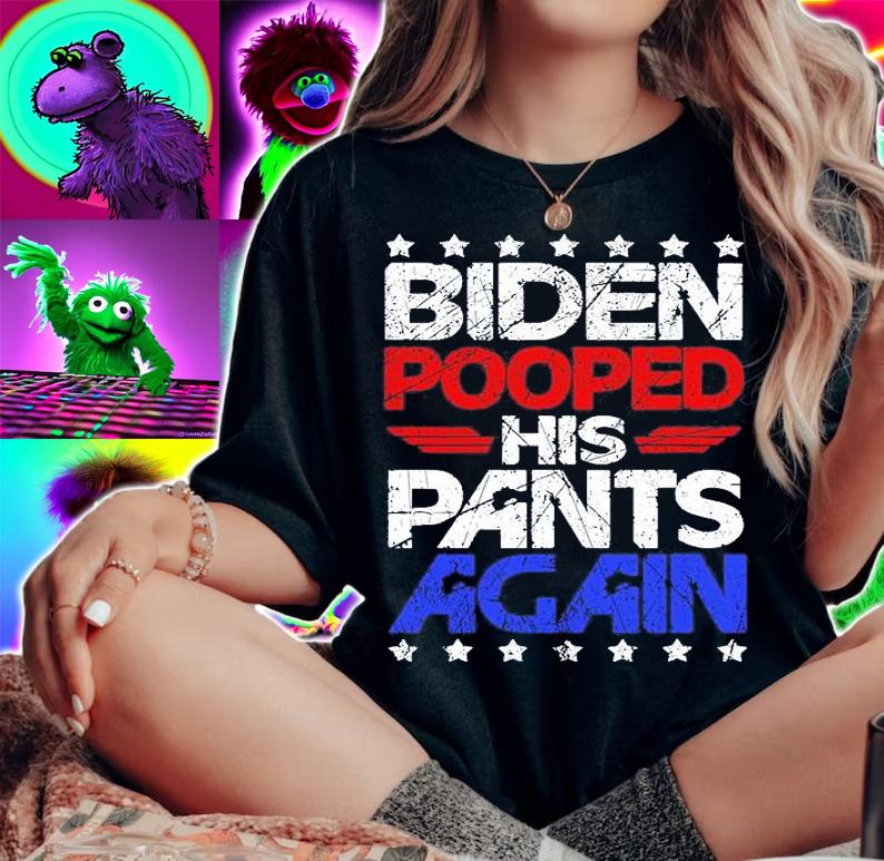 Biden Pooped His Pants Again Vintage T-Shirt t-shirt woman shirt