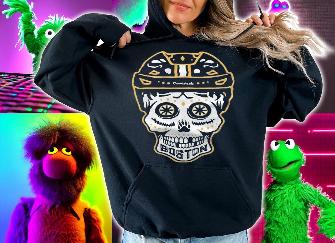 Boston Bruins Skeleton hockey shirt t-shirt
