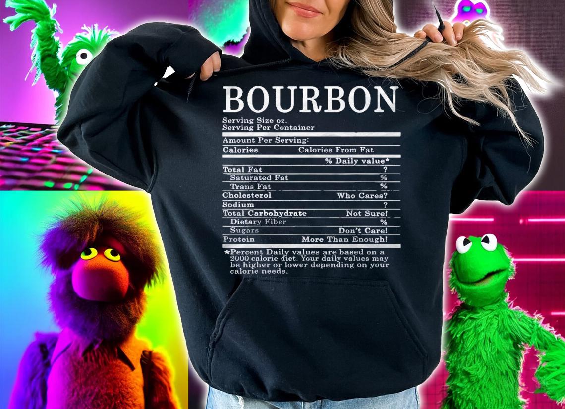 Bourbon Whiskey Funny Nutrition Facts Shirt t-shirt