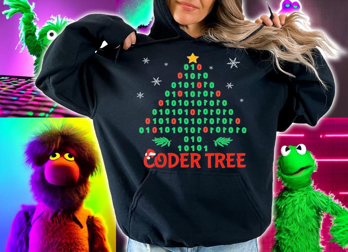 Coder tree Christmas tree T-shirt t-shirt