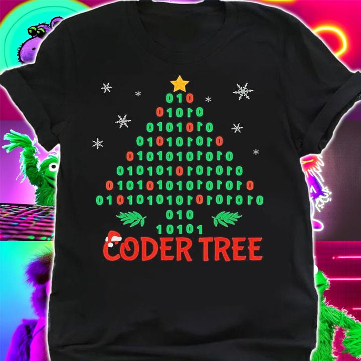 Coder tree Christmas tree T-shirt t-shirt