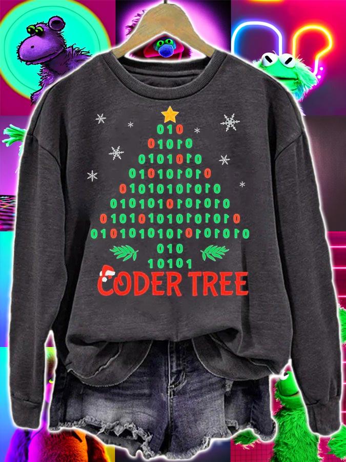 Coder tree Christmas tree T-shirt t-shirt