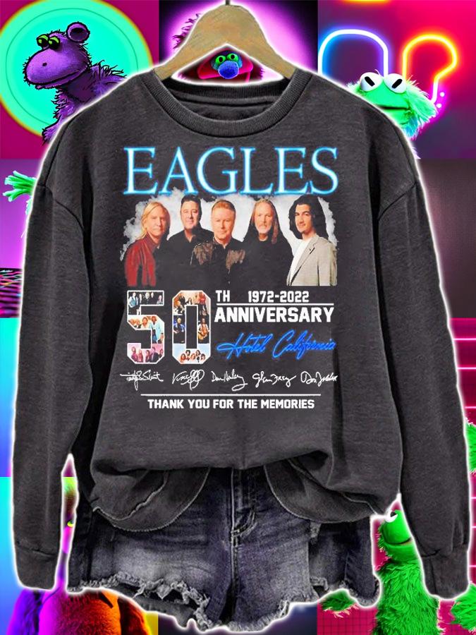 Eagles 50th Anniversary 1972 2022 Thank You For The Memories Signatures T-Shirt t-shirt