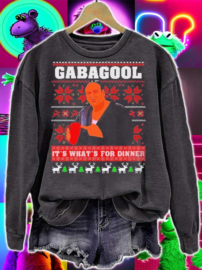 Gabagool It's Whats For Dinner Gangster Ugly Christmas Shirt t-shirt
