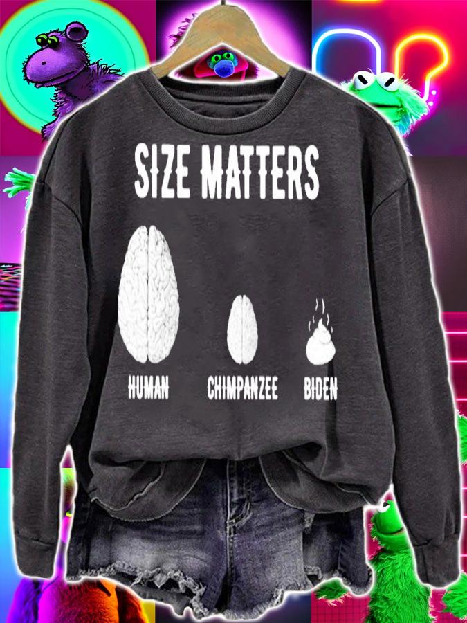 Size Matters human chimpanzee Biden shirt t-shirt