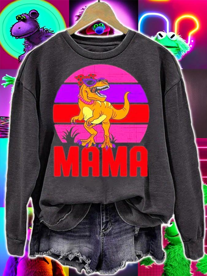 Funny Womens Mama Saurus T Rex Dinosaur Mothers Day T-Shirt t-shirt sweatshirt