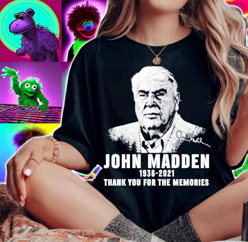 John Madden 1936-2021 signature thank you for the memories shirt t-shirt woman shirt