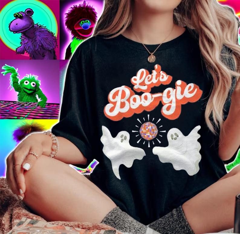 Lets Boo-Gie Retro Disco 70S Ghosts Lets Boogie Halloween Shirt t-shirt woman shirt