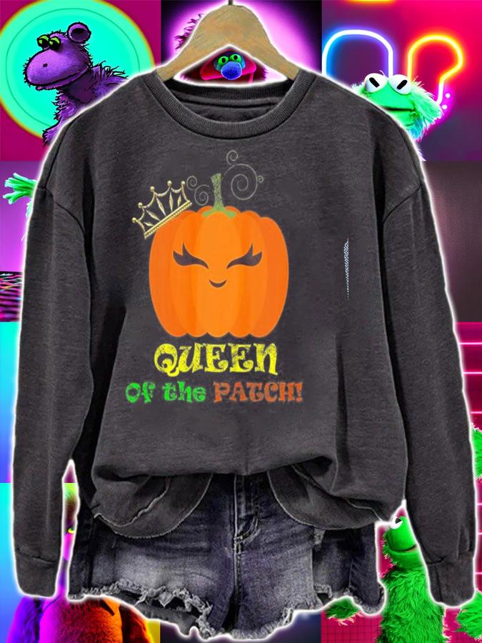 Mom Queen Of The Patch Halloween Pumpkin Classic T-shirt t-shirt sweatshirt