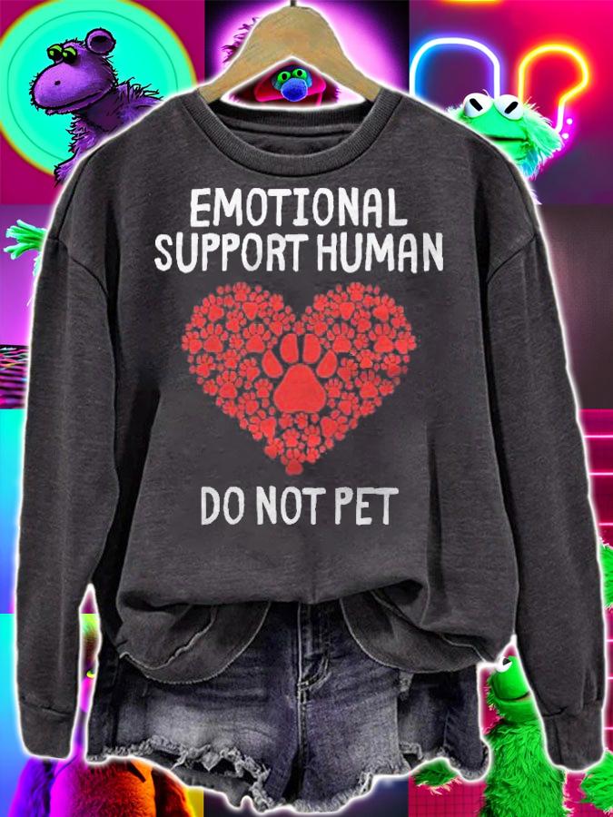 Service Dog Funny Animal Service Emotional Support Human Shirt t-shirt
