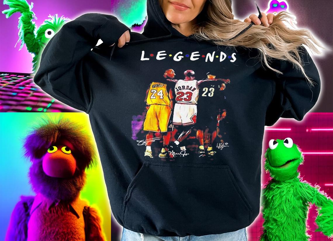 Kobe Bryant Michael Jordan and LeBron James Legends Friends Signatures T-Shirt t-shirt hoodie