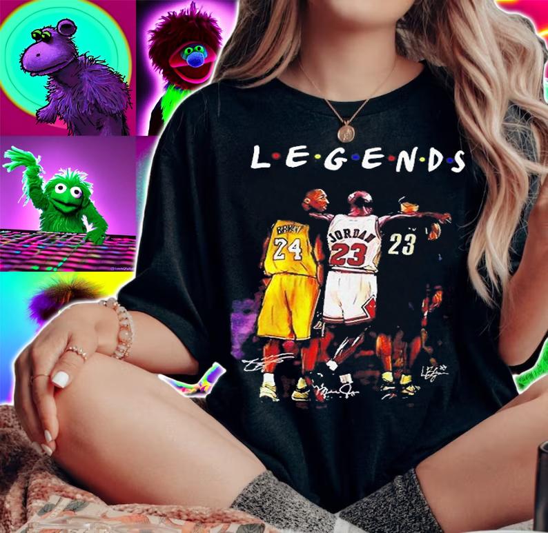 Kobe Bryant Michael Jordan and LeBron James Legends Friends Signatures T-Shirt t-shirt woman shirt