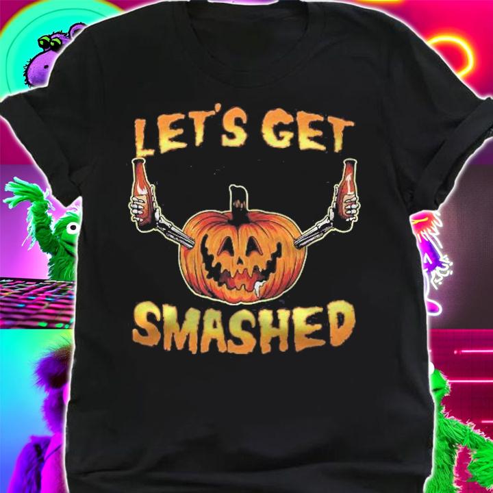 Lets Get Smashed Pumpkin Shirt Funny Halloween Drinking T-shirt t-shirt shirt
