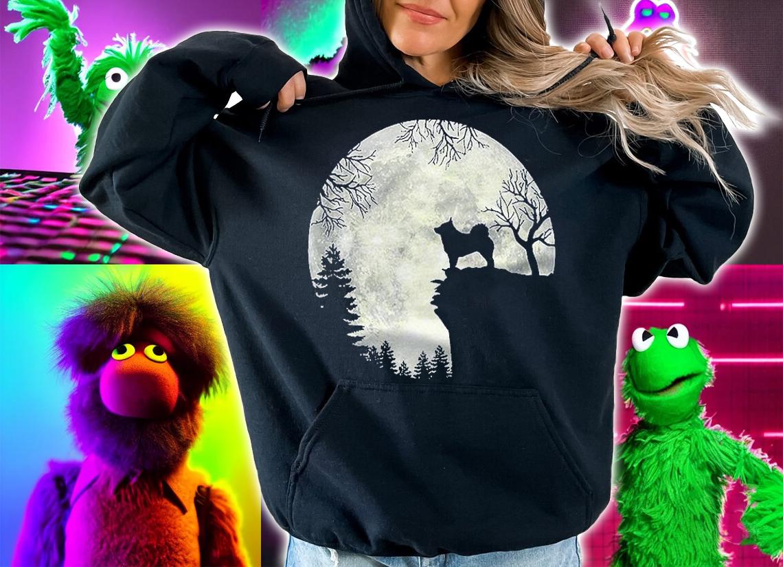 Schipperke And Moon Halloween Costume Gift Shirt t-shirt