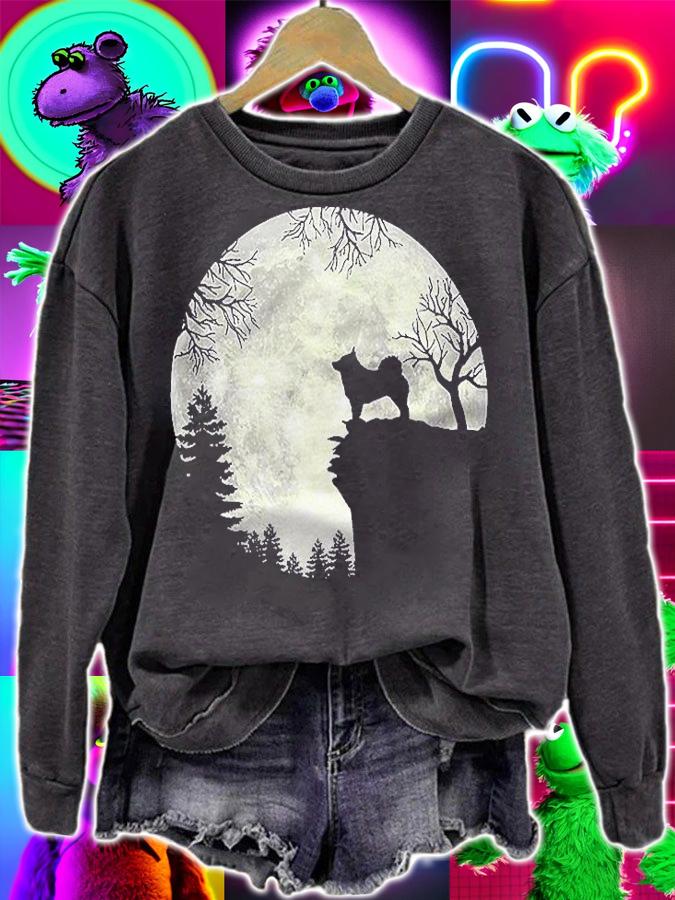 Schipperke And Moon Halloween Costume Gift Shirt t-shirt