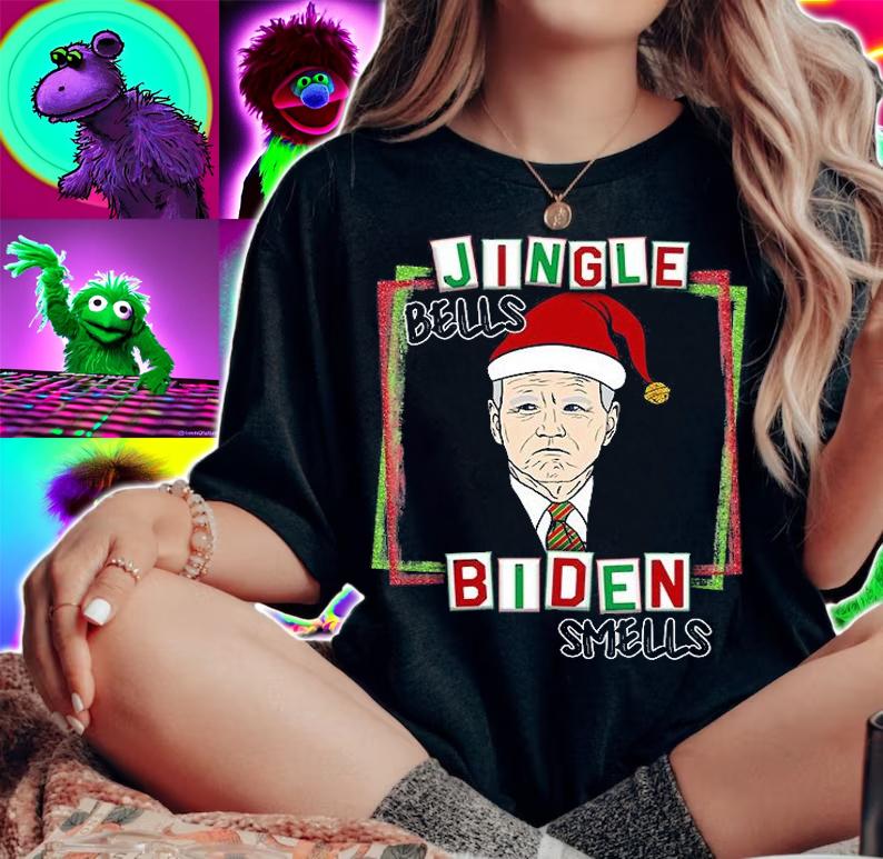 Jingle Bells Biden Smells Hilarious Anti Biden Christmas T-Shirt t-shirt