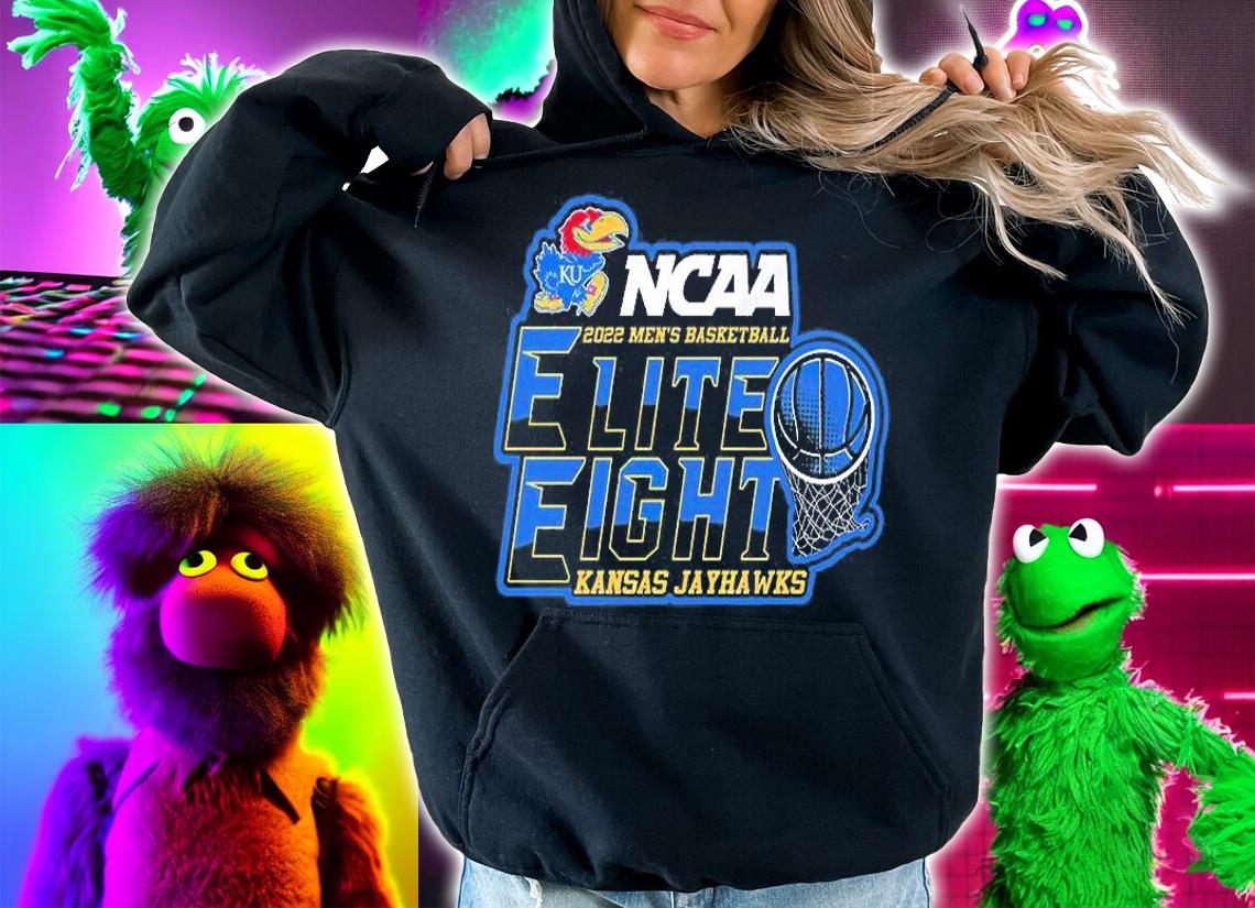 Kansas Jayhawks Elite Eight 2022 NCAA Men's Basketball T-Shirt t-shirt hoodie