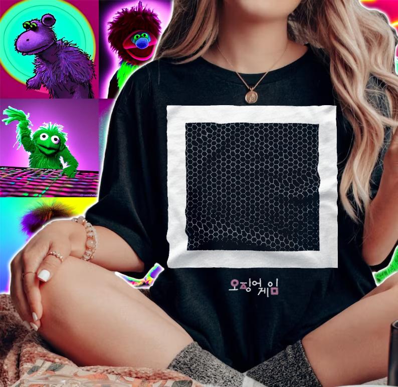 Squid Game square T-shirt t-shirt woman shirt