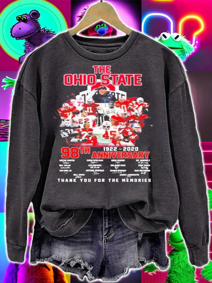 The Ohio State 9th 1922-2020 Anniversary Signatures Thank You For The Memories Shirt t-shirt
