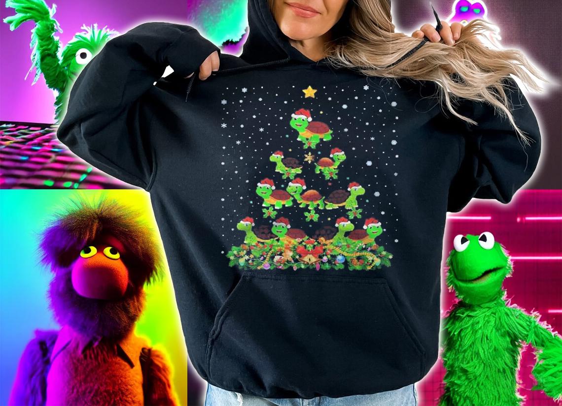 Tortoise Xmas Tree Gift Santa Hat Tortoise Christmas Shirt t-shirt
