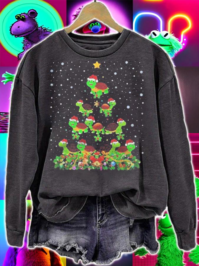 Tortoise Xmas Tree Gift Santa Hat Tortoise Christmas Shirt t-shirt