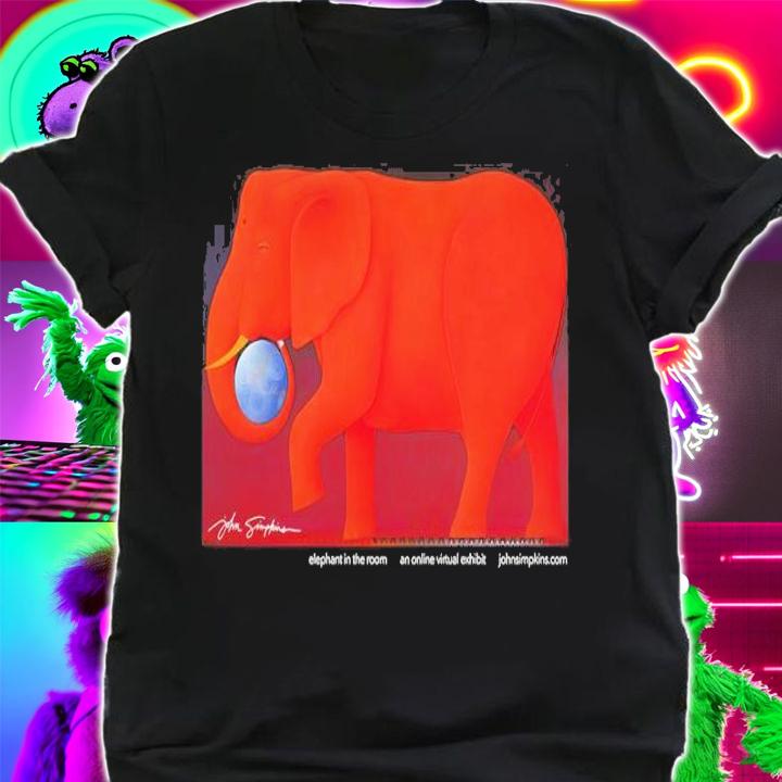 Elephant In A Virtual Gallery Of Artwork Design Shirt t-shirt