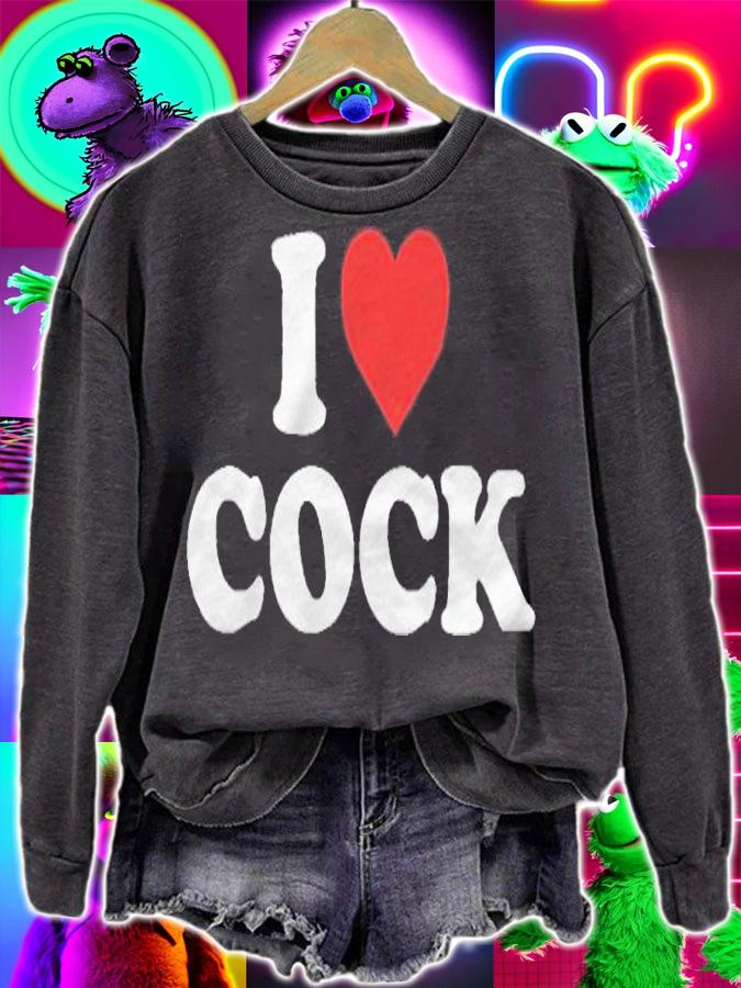 I love Cock heart logo T-shirt t-shirt sweatshirt