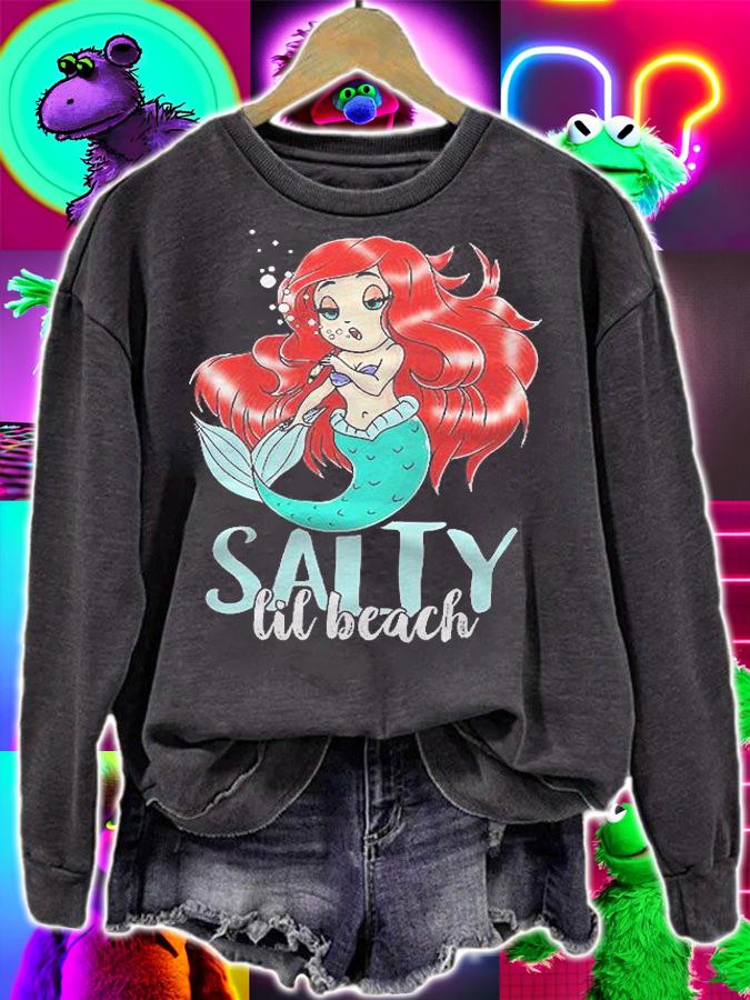 Salty Lil Beach Adult Mermaid Women Gift Shirt t-shirt