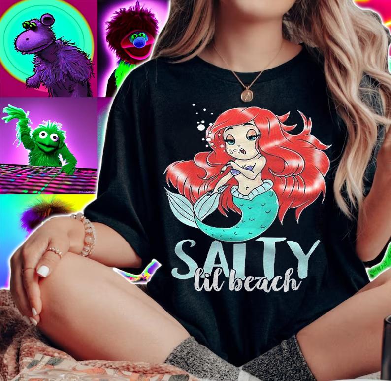 Salty Lil Beach Adult Mermaid Women Gift Shirt t-shirt