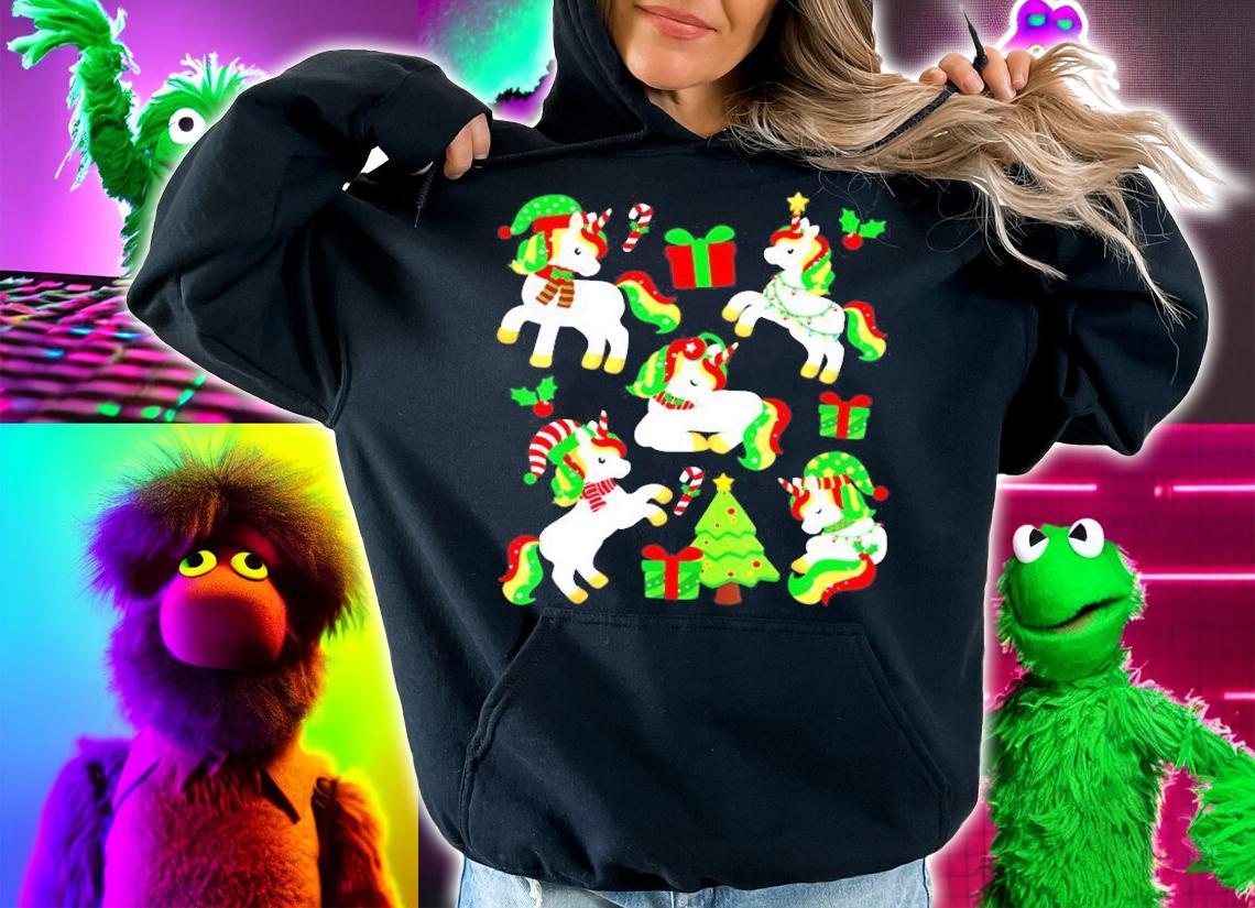Super Cute Christmas Unicorns Men Women Kids Gift T-Shirt t-shirt