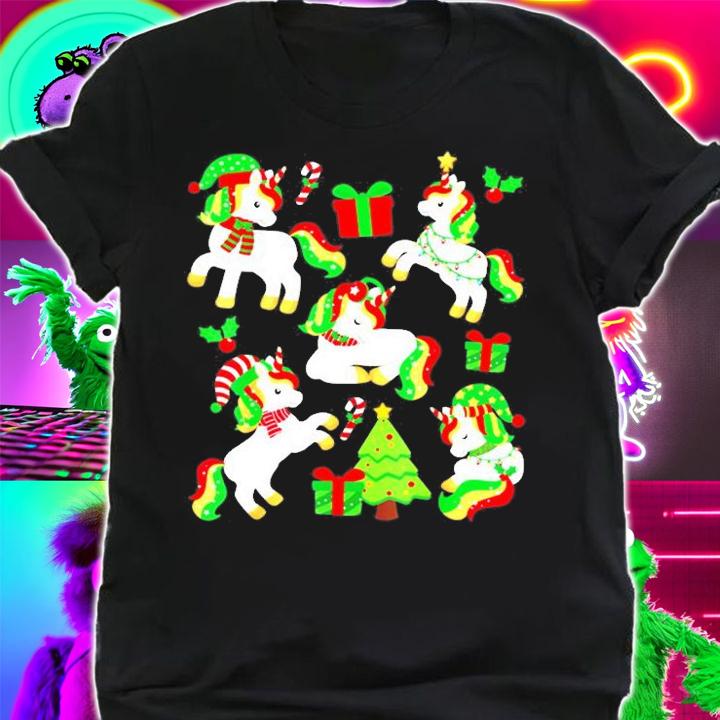 Super Cute Christmas Unicorns Men Women Kids Gift T-Shirt t-shirt
