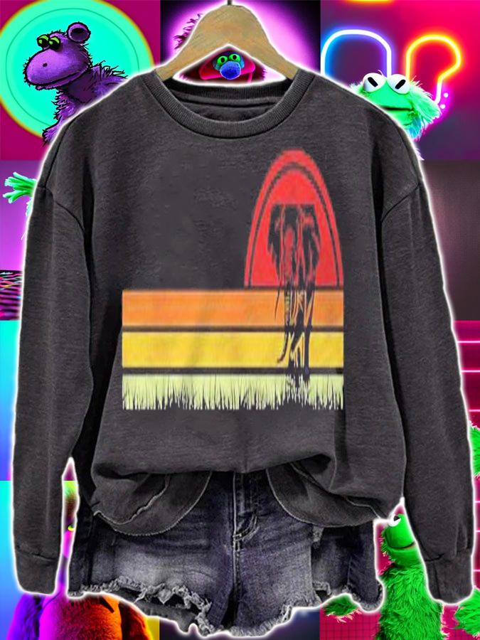 Vintage Retro Cute Elephant Animal T-shirt t-shirt