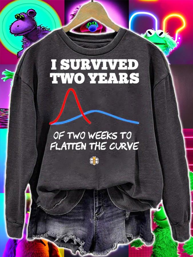 I Survived Two Years Of Two Weeks To Flatten The Curve T-Shirt t-shirt