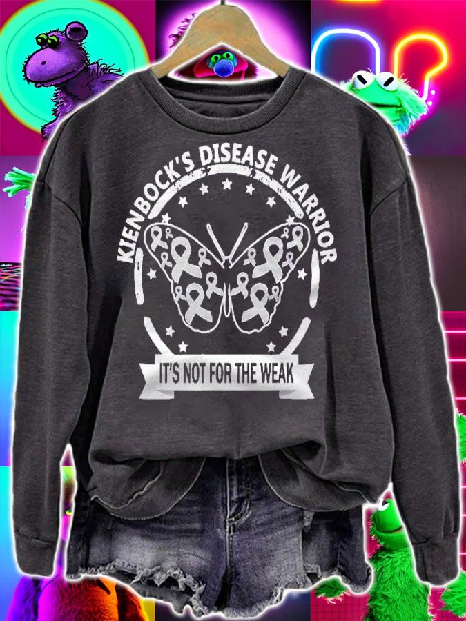Kienbocks Disease Warrior, Grey-Ribbon Butterfly Design shirt t-shirt