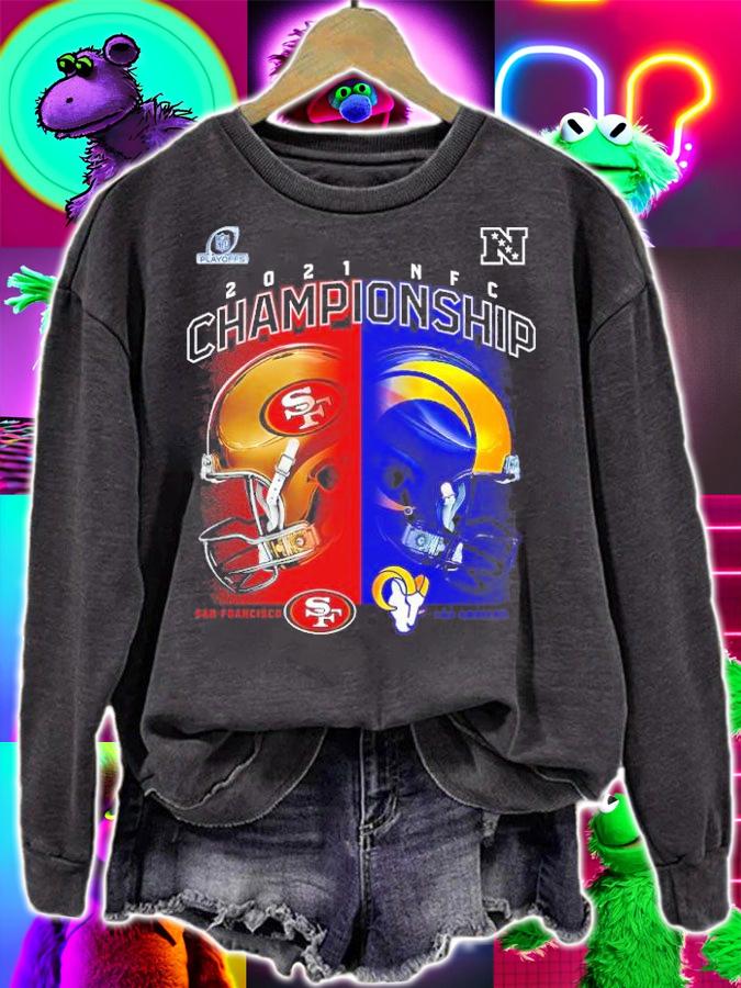 Los Angeles Rams Vs. San Francisco 49ers 2021 NFC Championship Head To Head Matchup Shirt t-shirt