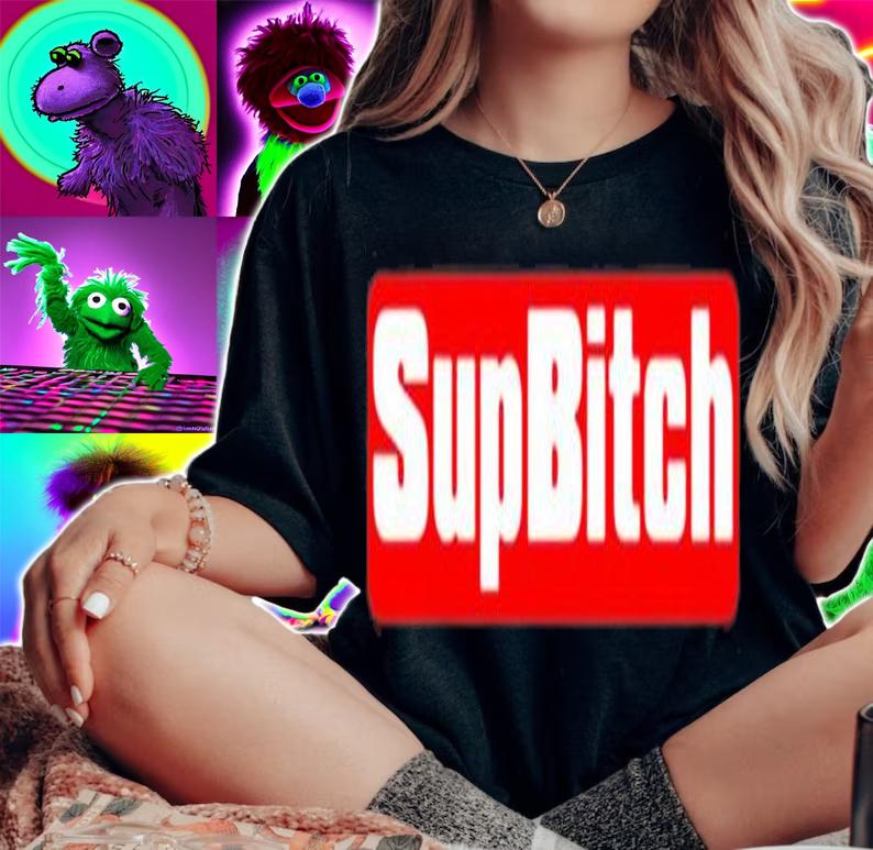 Mens Supbitch Funny Memes Red Box Logo T-Shirt t-shirt woman shirt