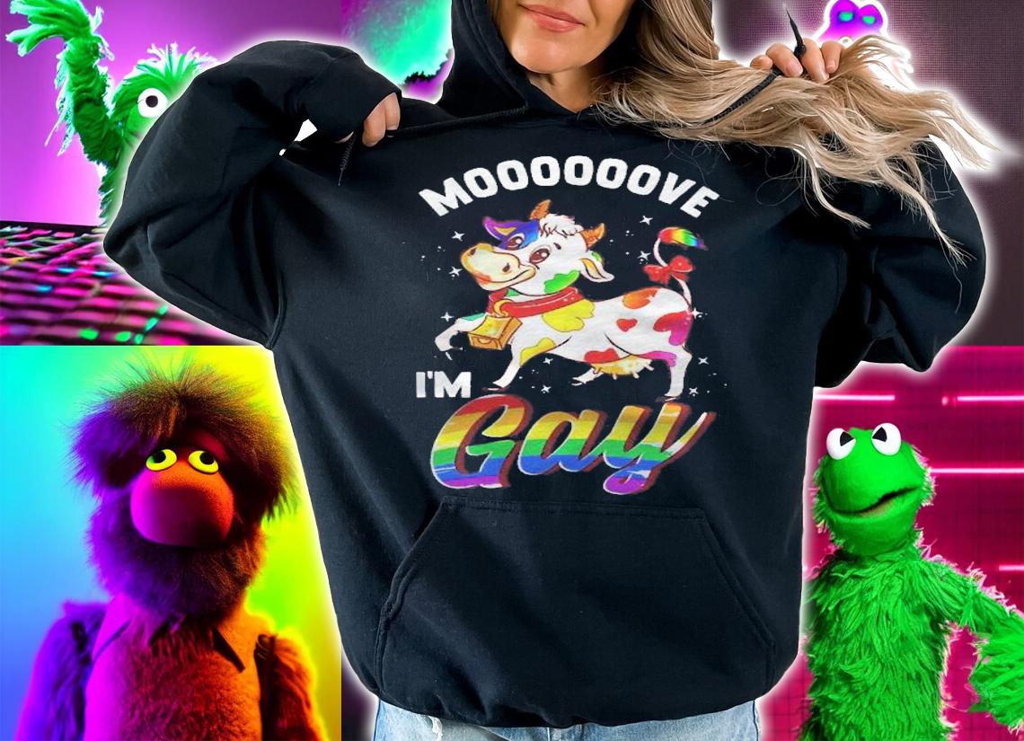 Move Im Gay Cow Funny Lgbt Lesbian Gay Pride Shirt t-shirt hoodie